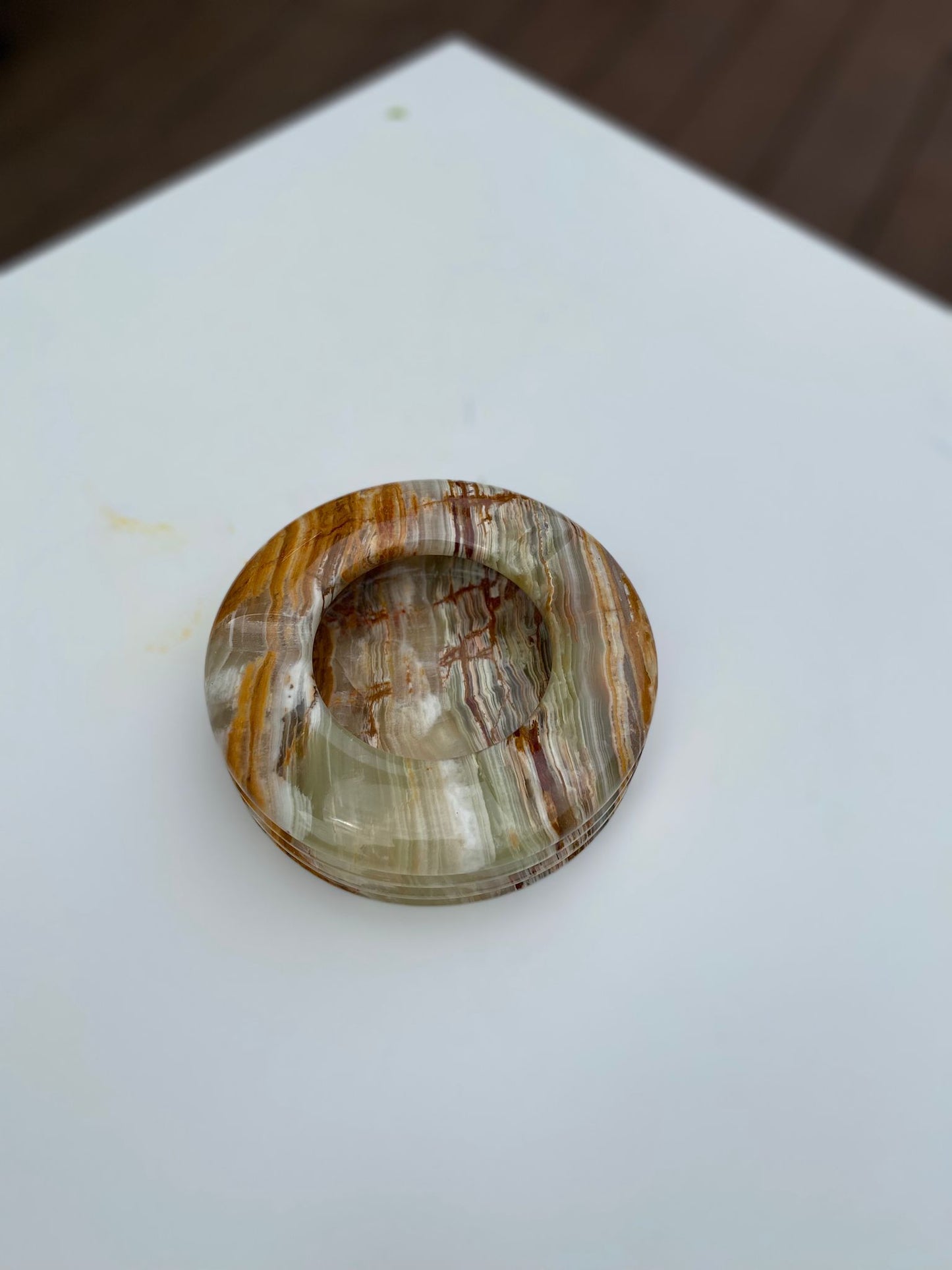 Circle of Calm – Handcrafted Onyx Tealight Holder