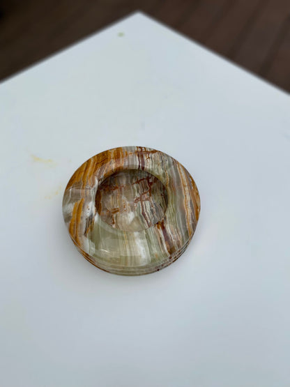 Circle of Calm – Handcrafted Onyx Tealight Holder