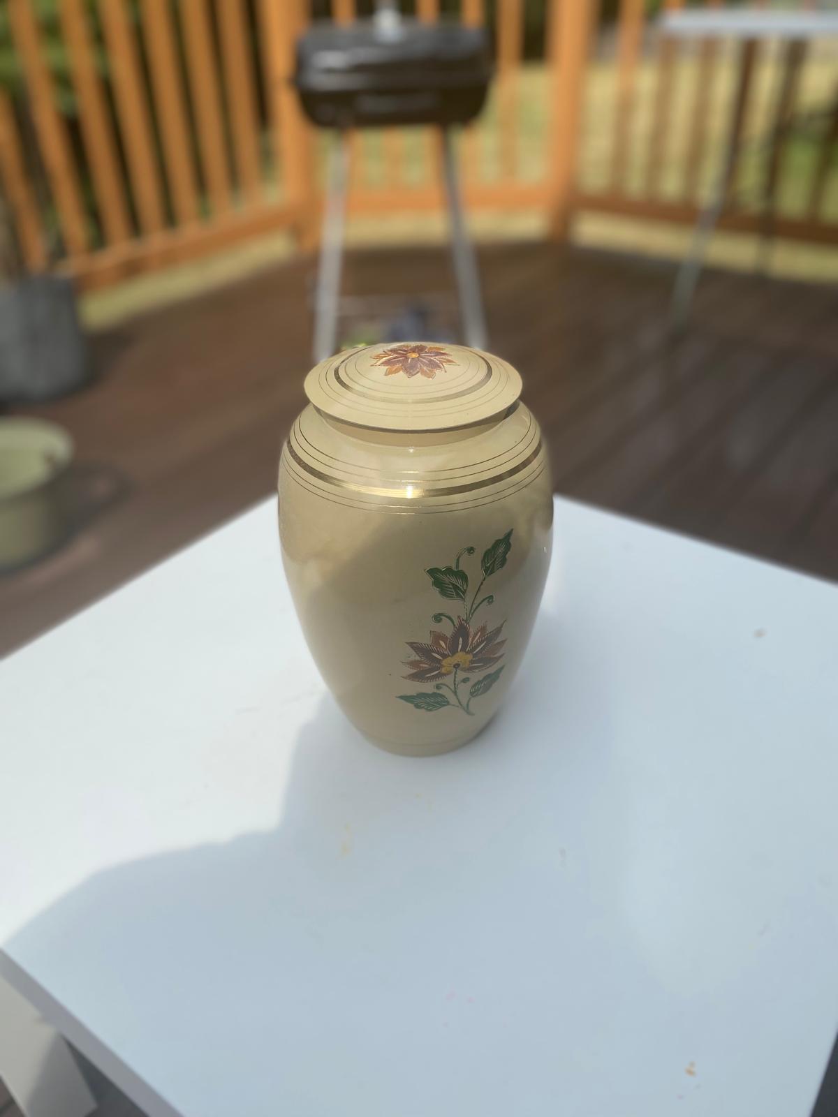 Pure Golden Handcrafted Memorial Urn