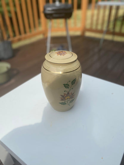 Pure Golden Handcrafted Memorial Urn