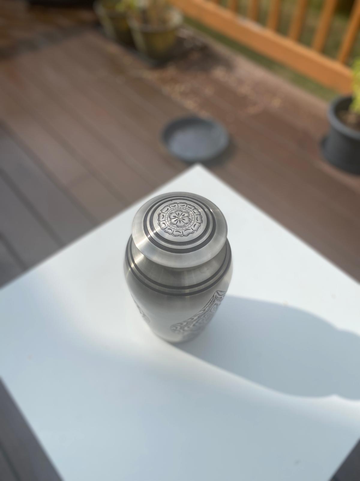 Pure Silver Handmade Memorial Urn