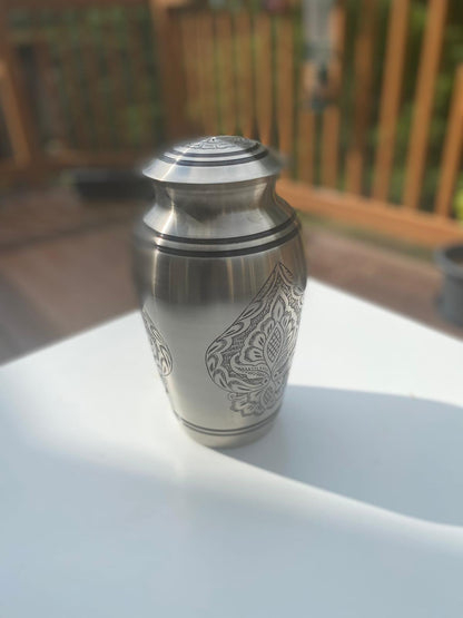 Pure Silver Handmade Memorial Urn