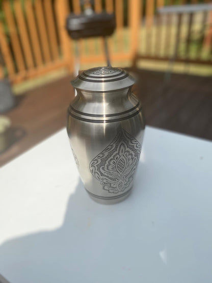 Pure Silver Handmade Memorial Urn