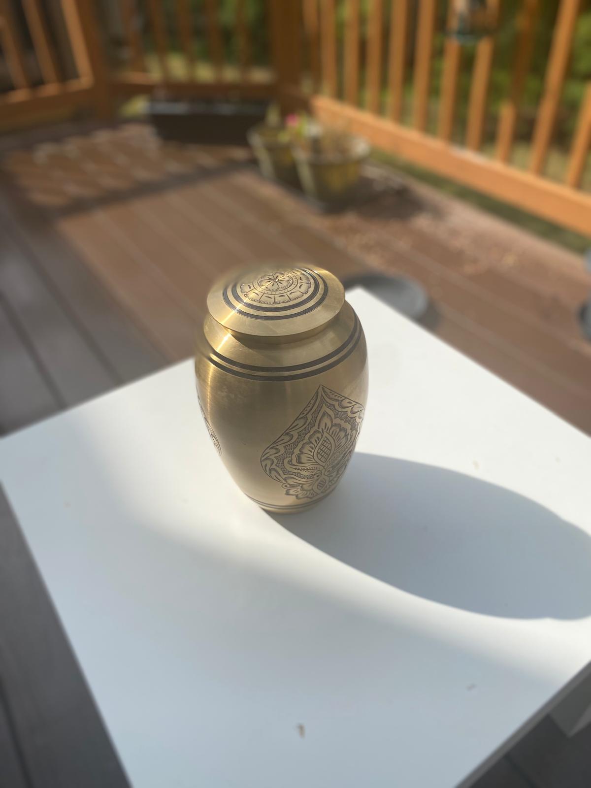 Royal Handcrafted Gold Urn