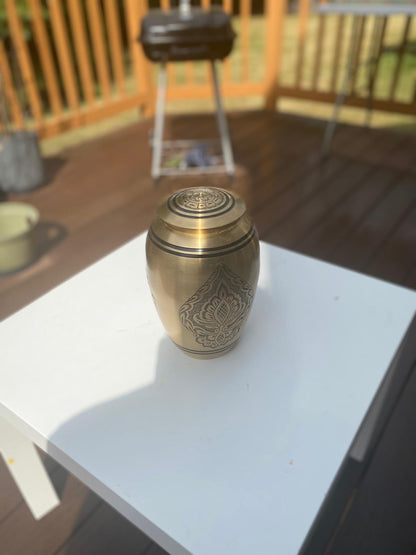 Royal Handcrafted Gold Urn