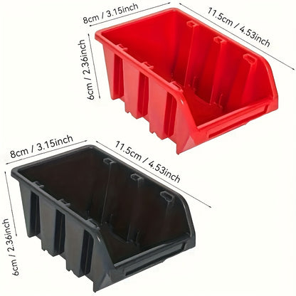 47pcs Lenotos DIY Tool Organizer Set - Durable Red & Black Storage