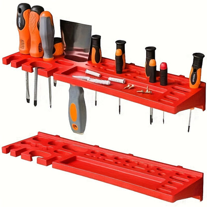 47pcs Lenotos DIY Tool Organizer Set - Durable Red & Black Storage